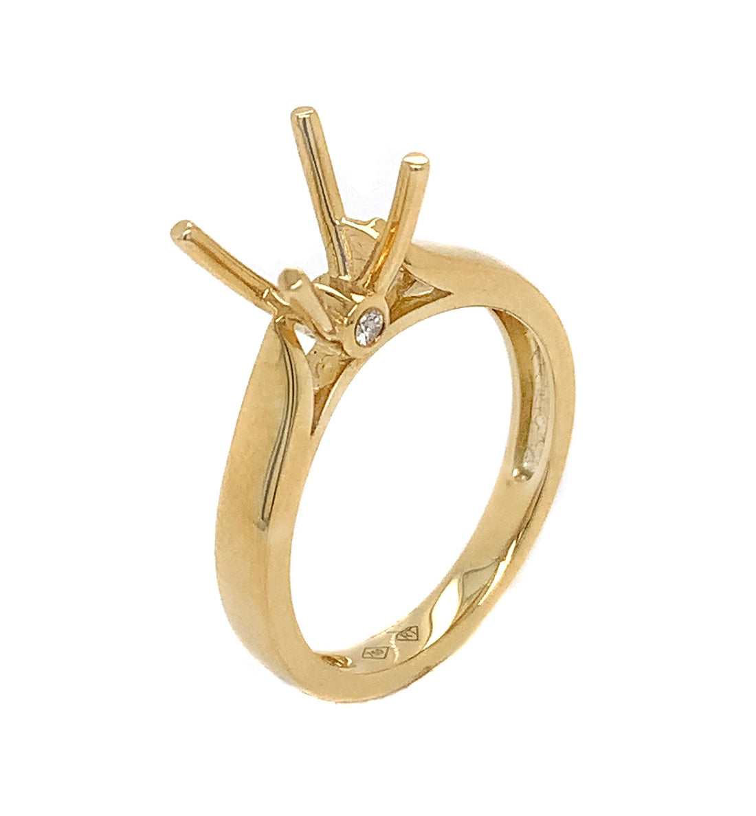 18kt Yellow Gold Diamond Semi-mount