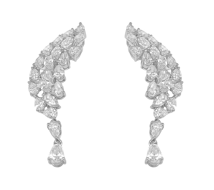 18kt White Gold Diamond Earrings