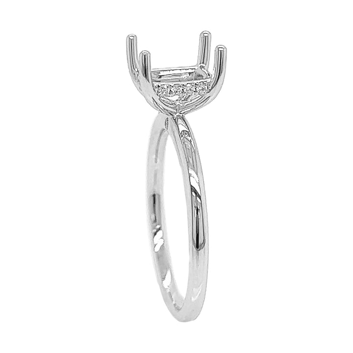 18kt White Gold Diamond Semi Mount