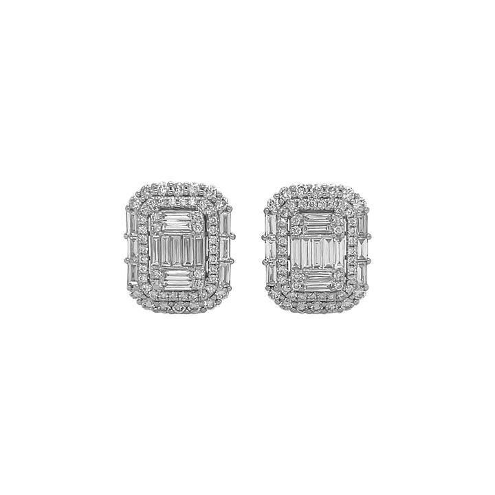 18kt White Gold Diamond Studs
