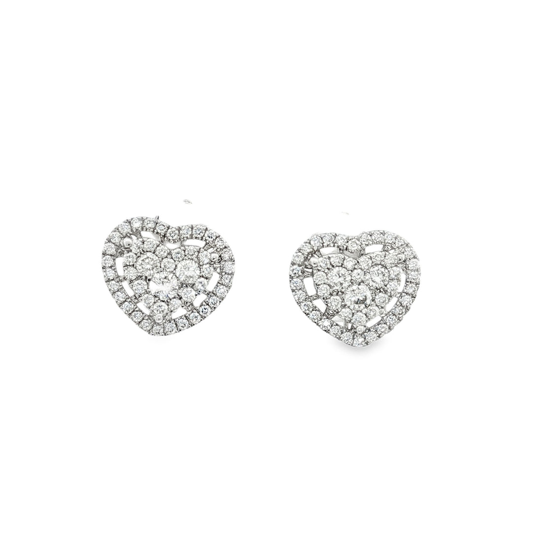 18kt White Gold Diamond Earrings