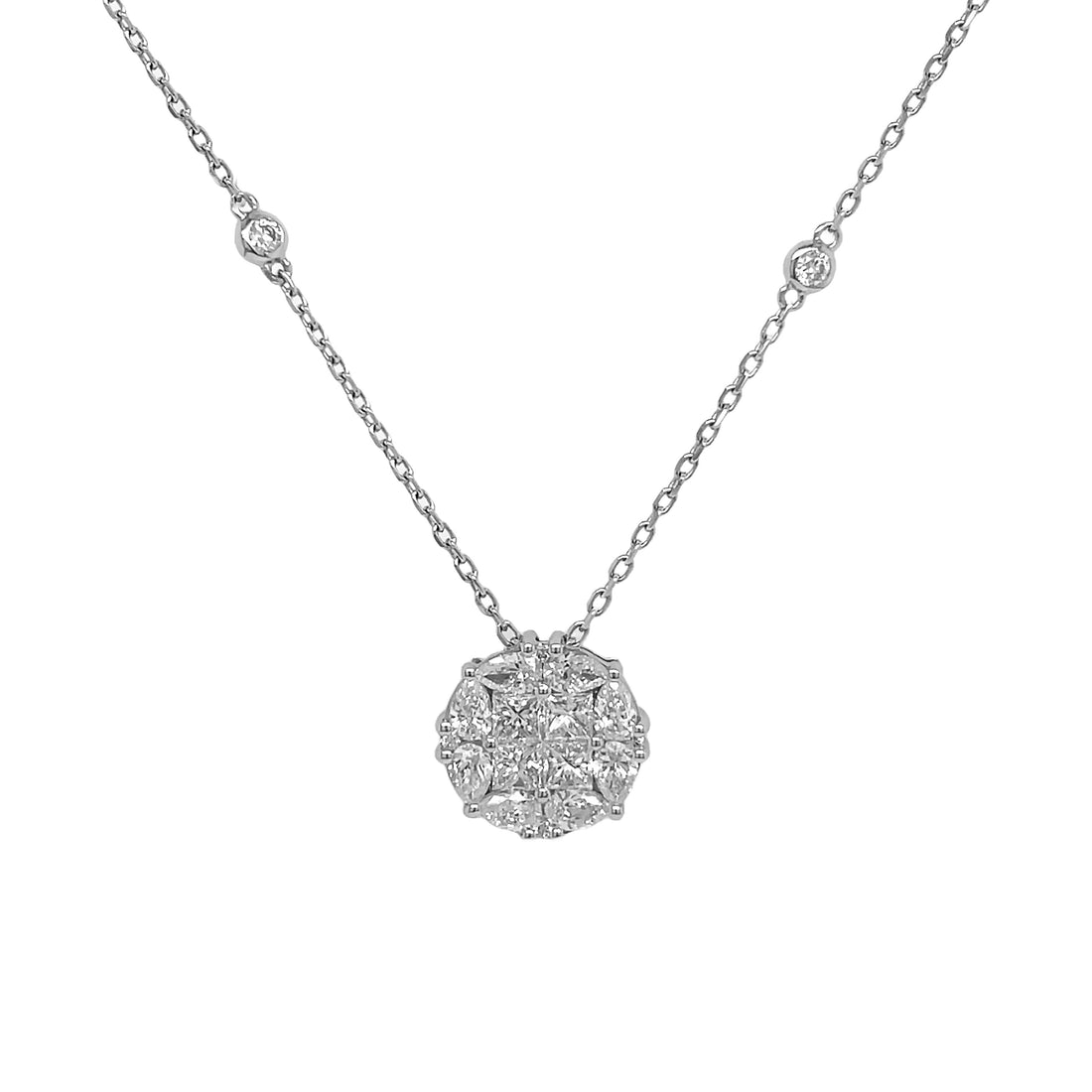 18kt White Gold Diamond Pendant