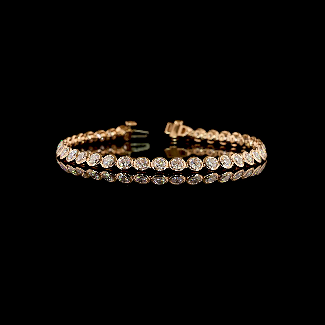 14kt Rose Gold Lab Diamond Tennis Bracelet