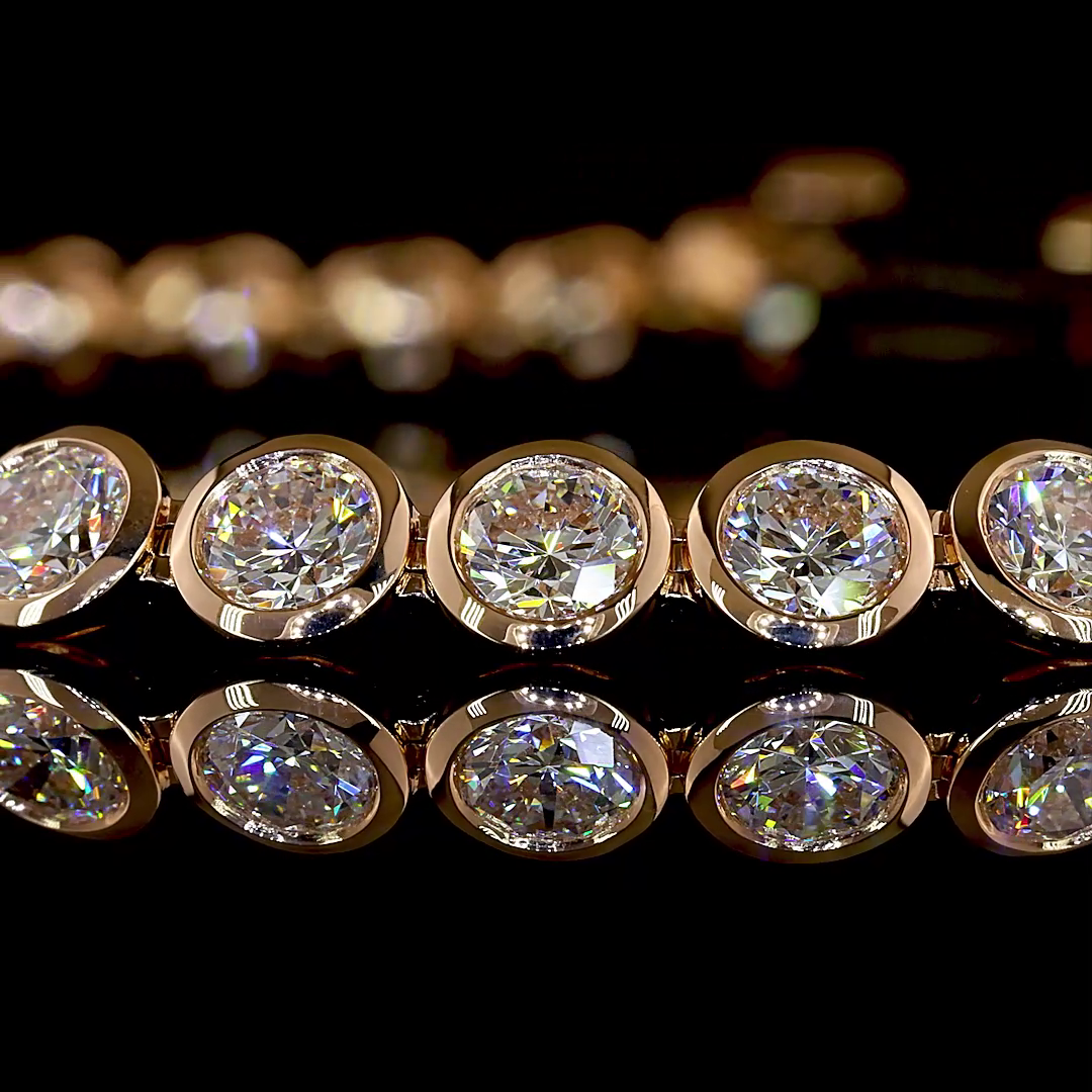 14kt Rose Gold Lab Diamond Tennis Bracelet