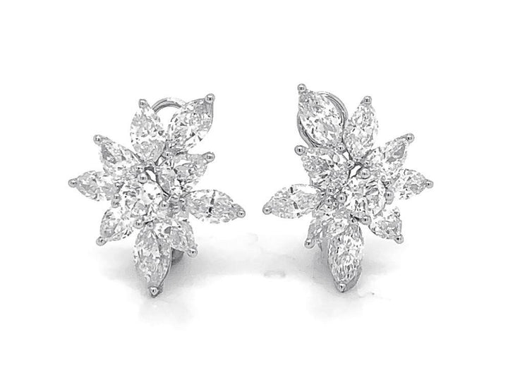 18kt White Gold Diamond Earrings