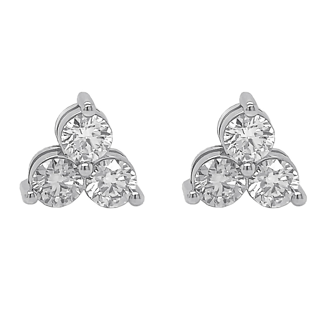 18kt White Gold Diamond Earrings