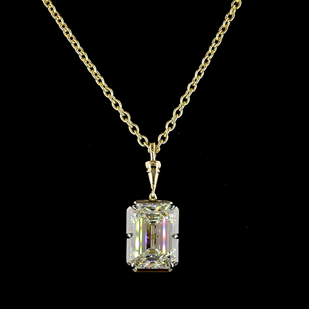 14kt Yellow Gold Lab Diamond Pendant