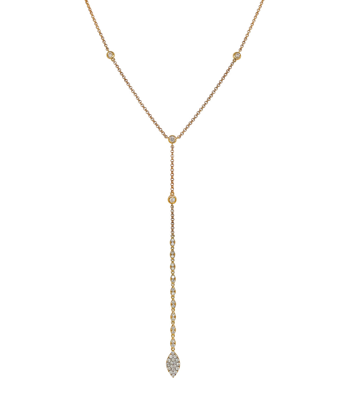 18kt Yellow Gold Diamond Necklace