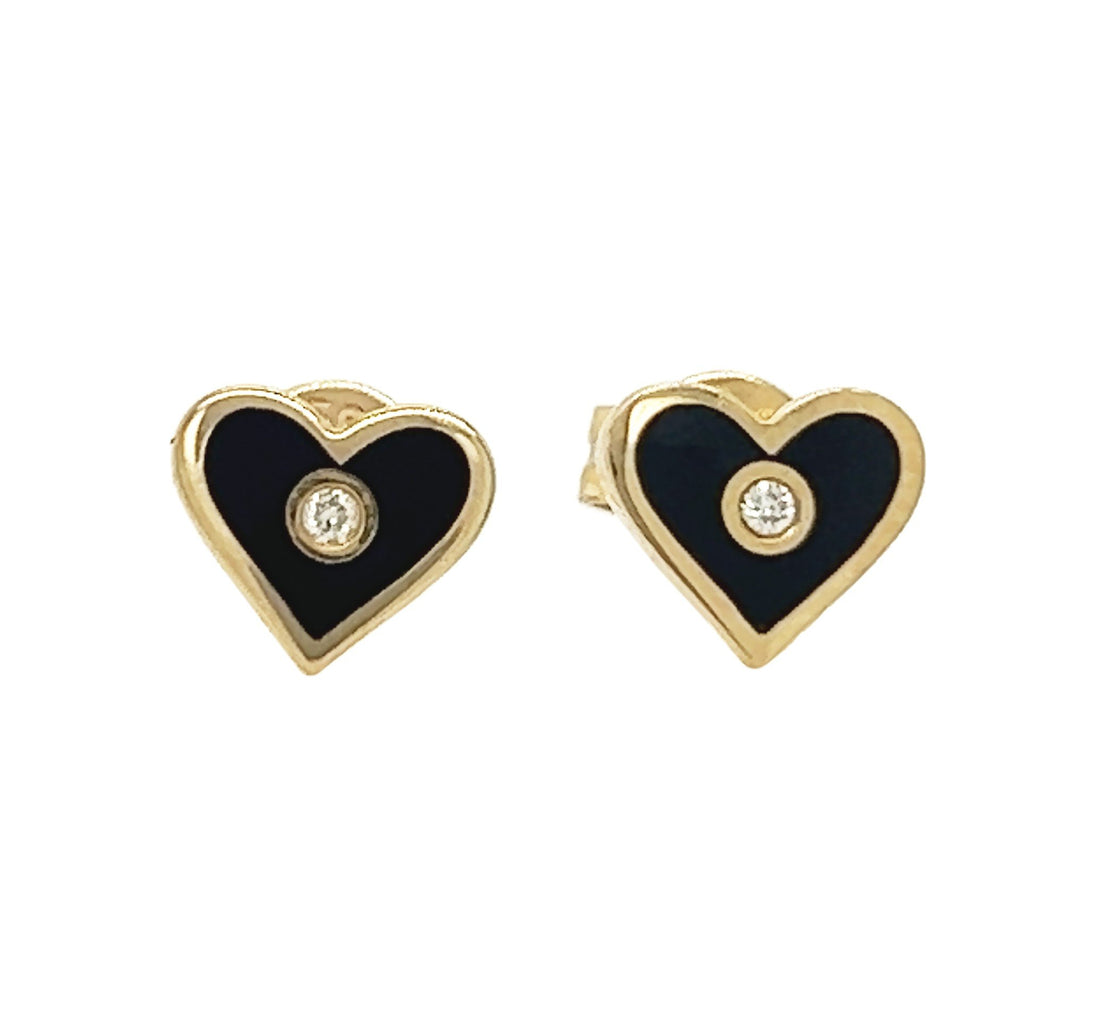 14kt Yellow Gold Diamond Earrings