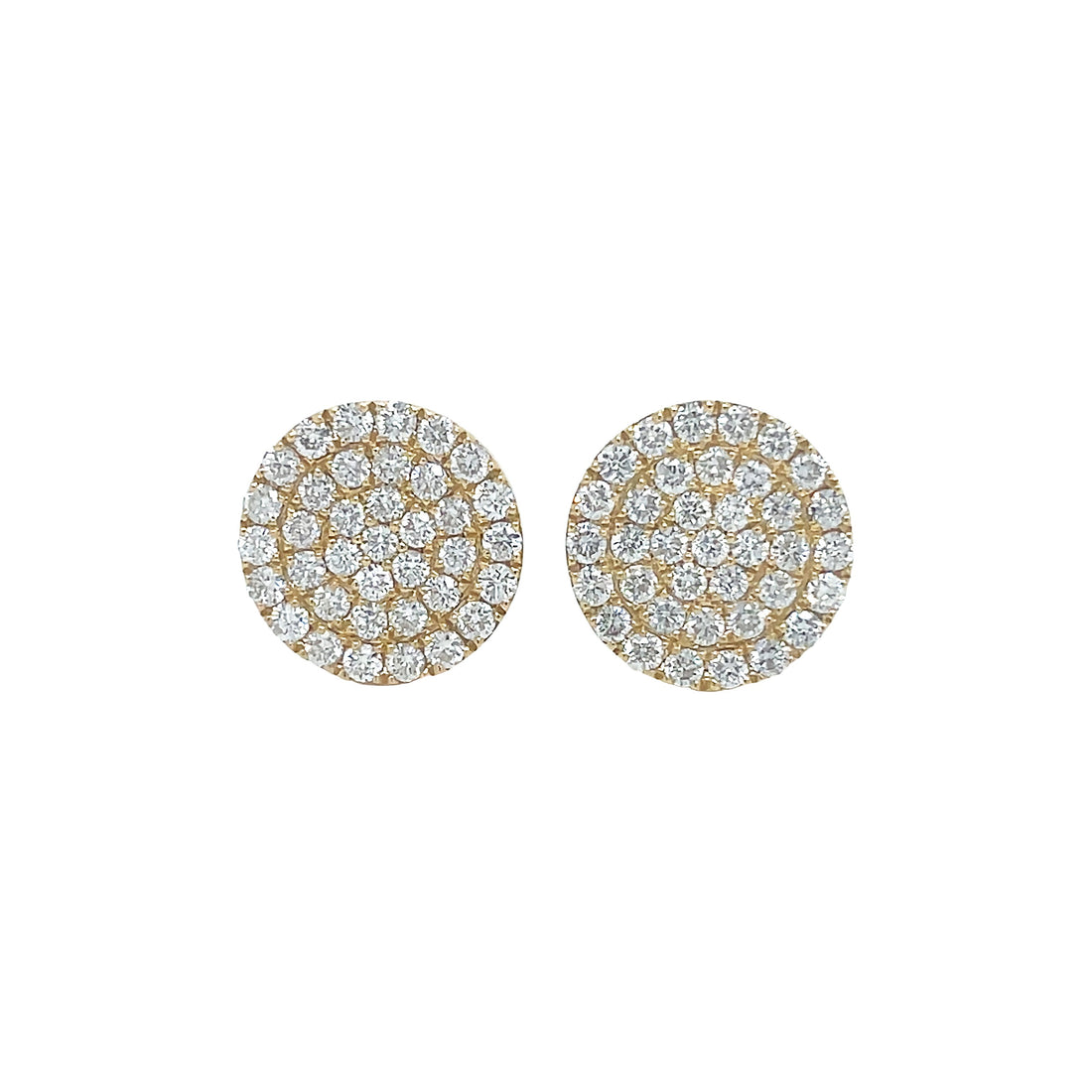 18kt Yellow Gold Diamond Earrings