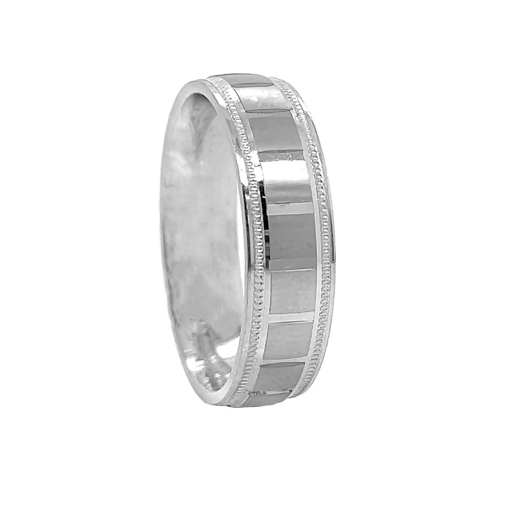 14kt White Gold Men's Wedding Band