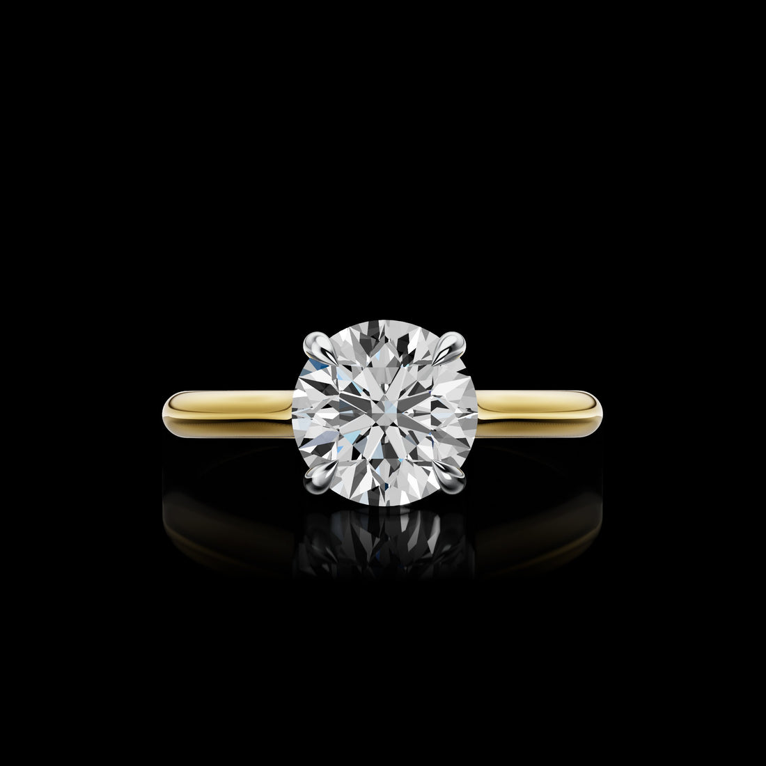 18kt Yellow And White Gold Lab Diamond Ring