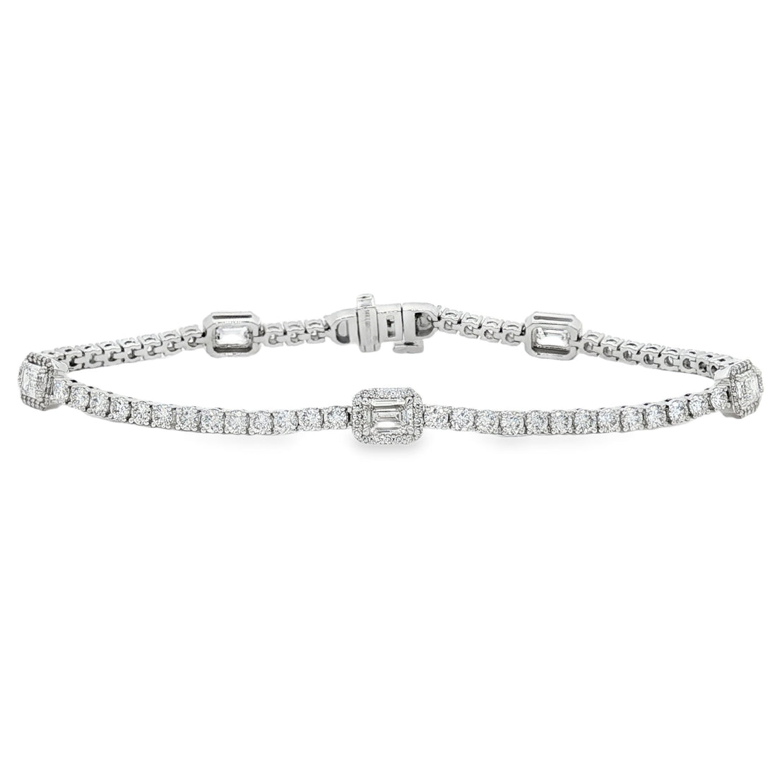 14kt White Gold Lab Diamond Bracelet