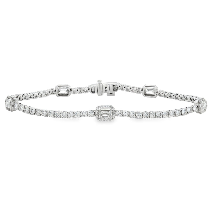 14kt White Gold Lab Diamond Bracelet