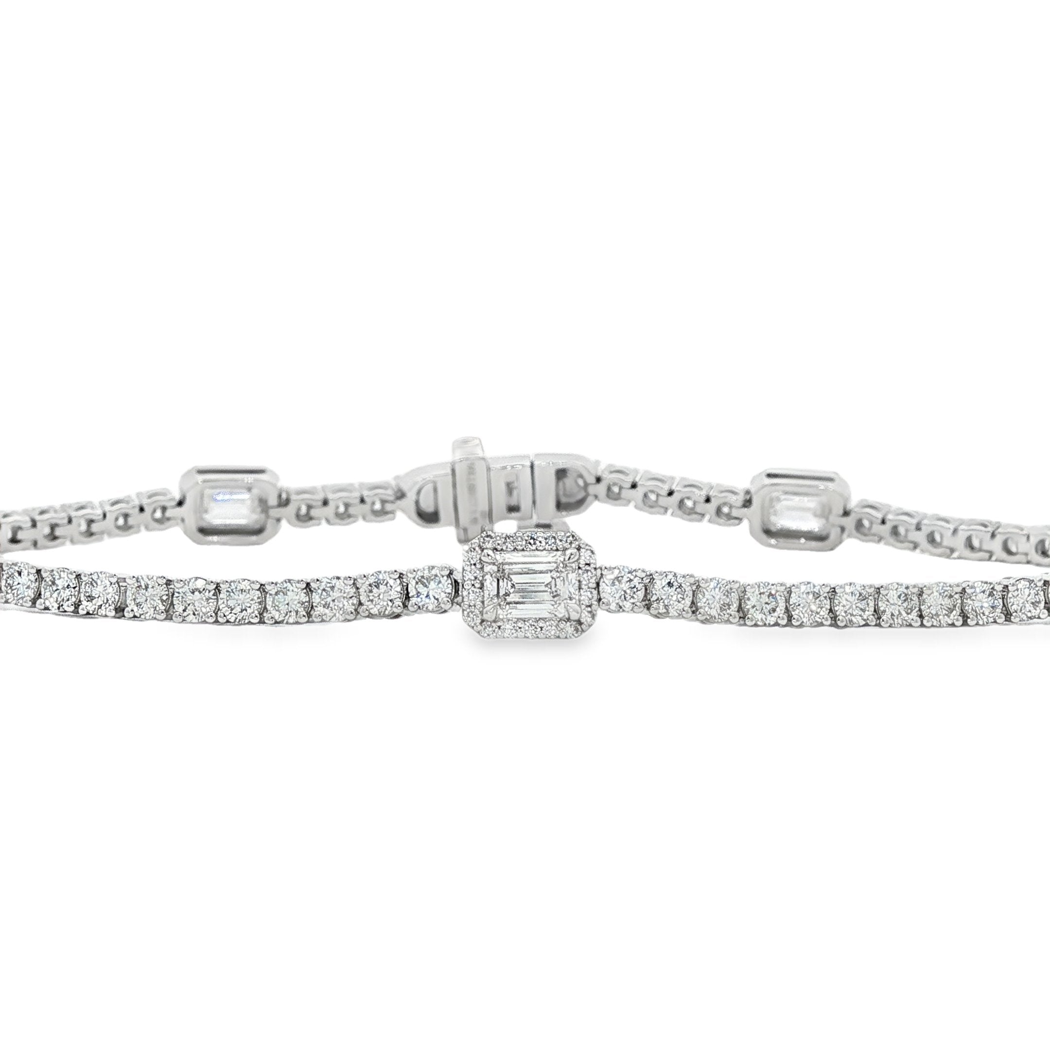 14kt White Gold Lab Diamond Bracelet