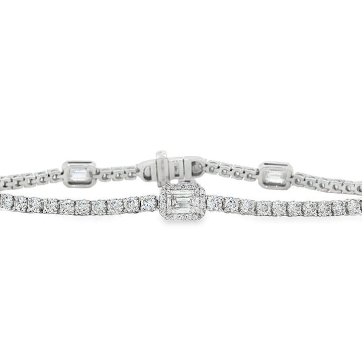 14kt White Gold Lab Diamond Bracelet