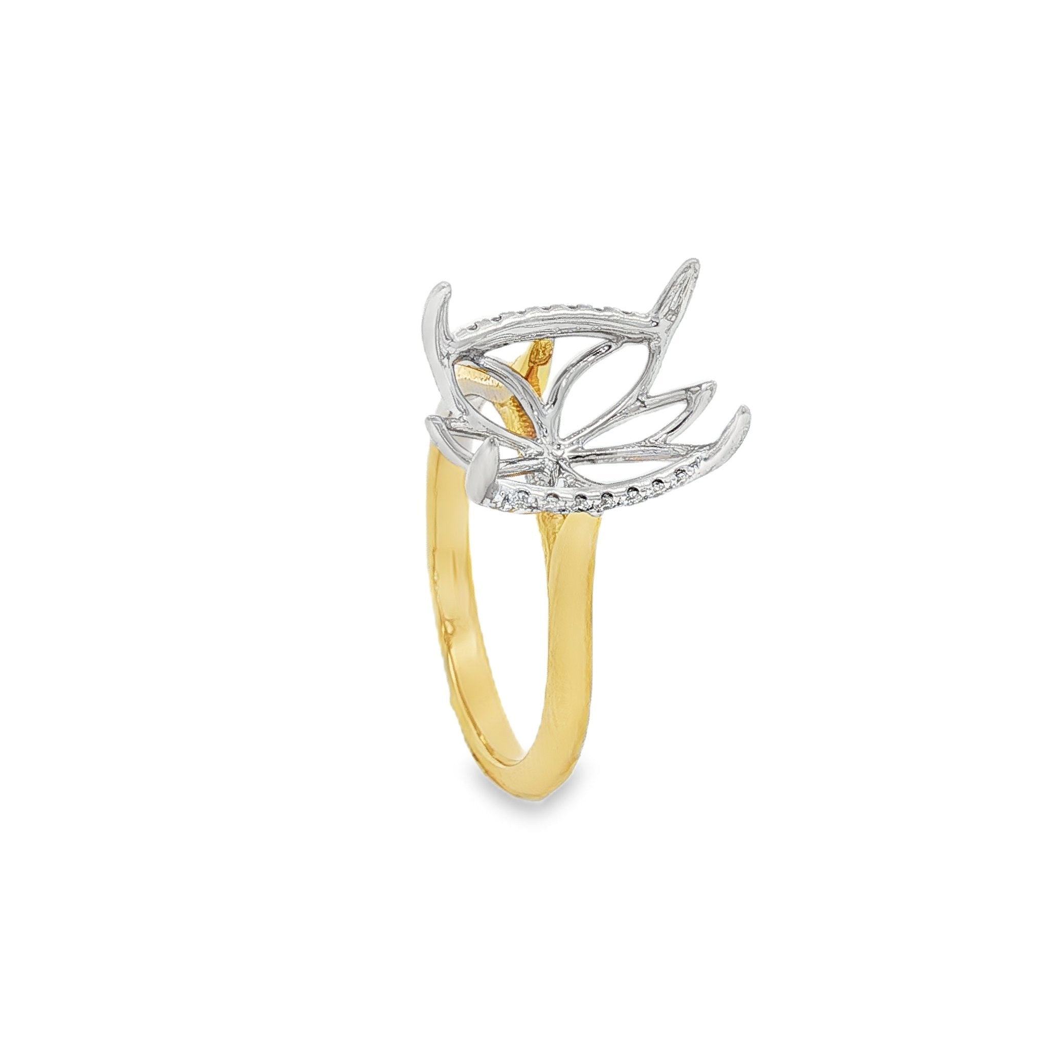 14kt Yellow And White Gold Lab Diamond Semi-Mount