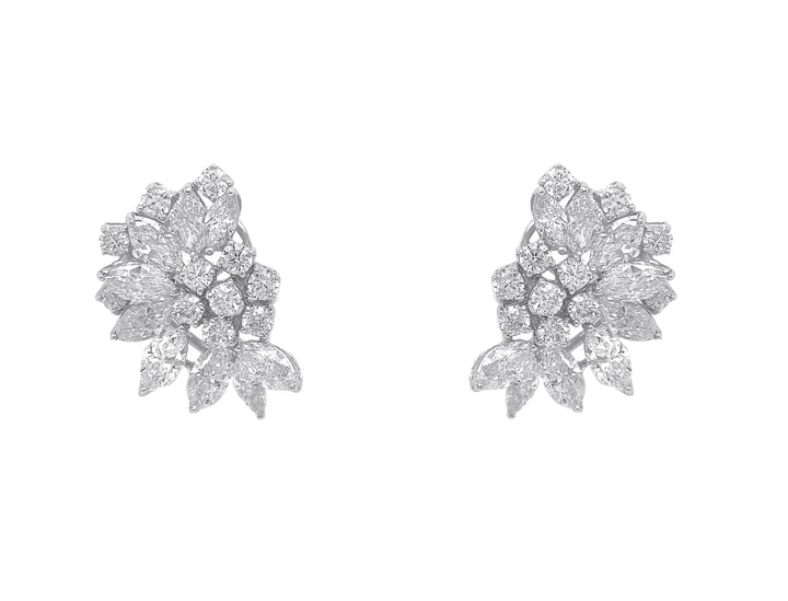 18kt White Gold Diamond Earrings