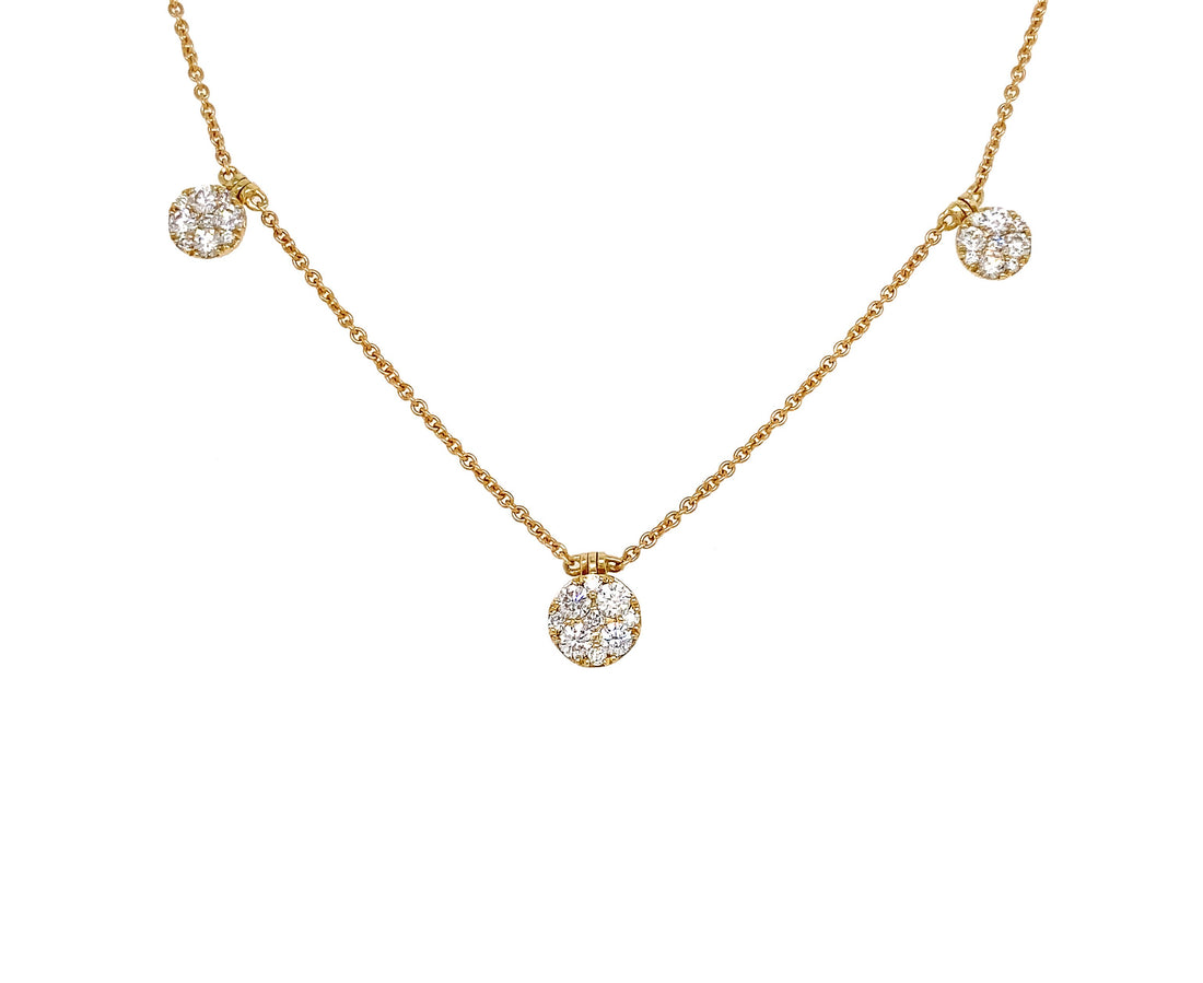 18kt Yellow Gold Diamond Necklace