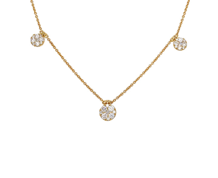 18kt Yellow Gold Diamond Necklace