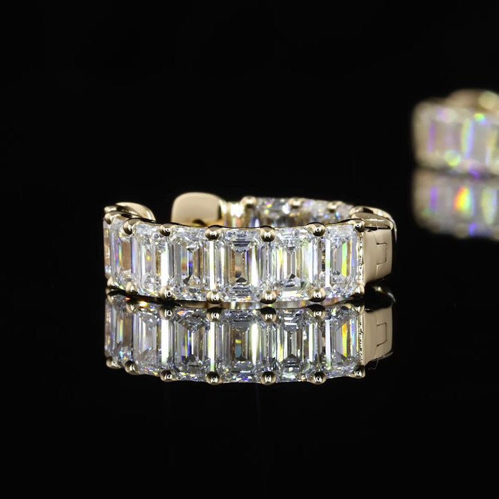 14kt Yellow Gold Lab Diamond Huggie Earring