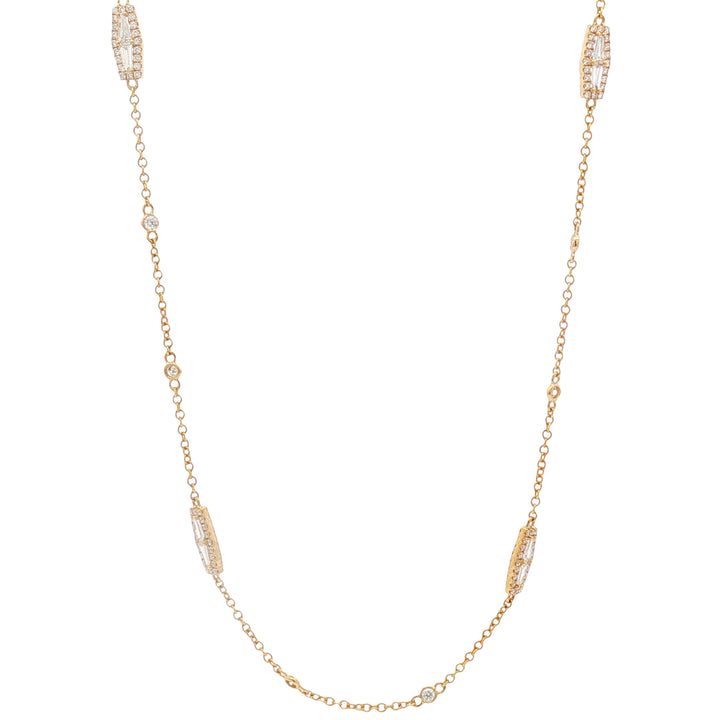 18kt Yellow Gold Diamonds-By-The-Inch Necklace