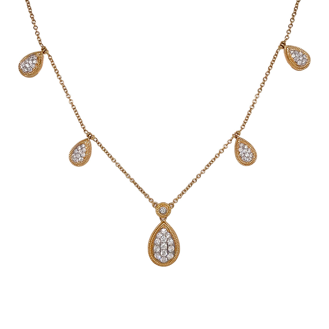 18kt Yellow Gold Diamond Necklace
