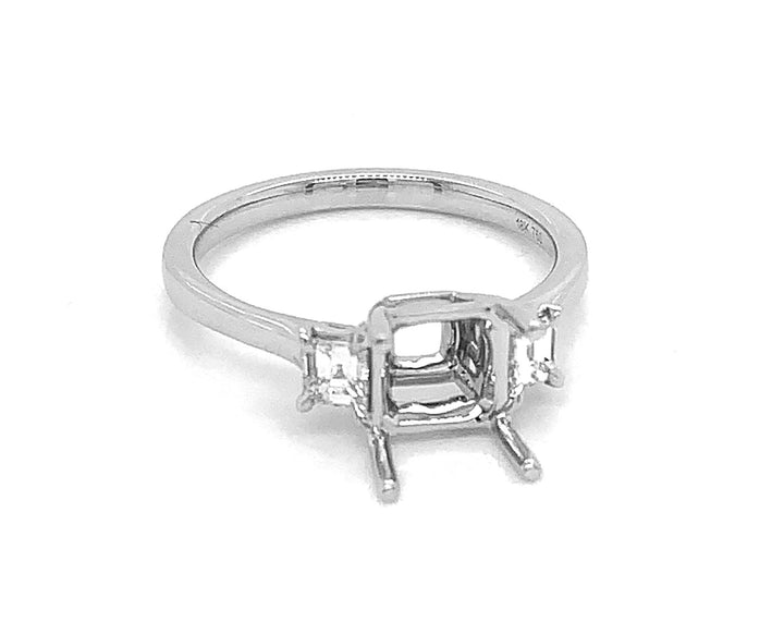 18kt White Gold Diamond Semi Mount