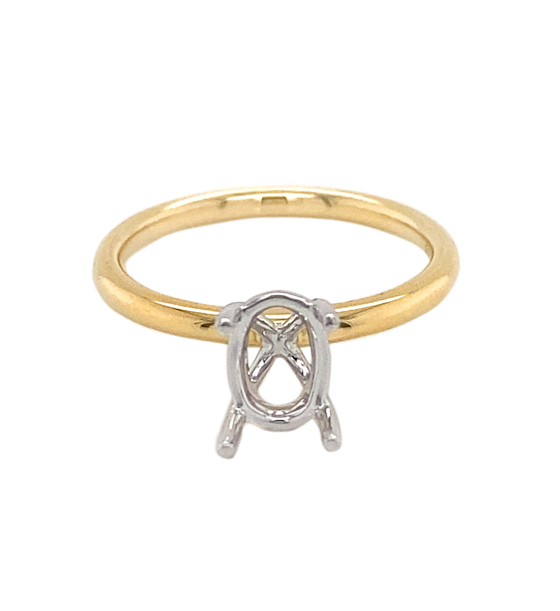18kt Yellow and White Gold Semi-mount