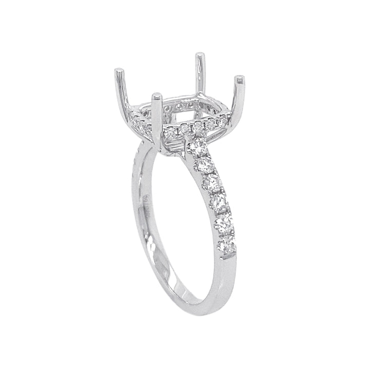 18kt White Gold Diamond Semi Mount