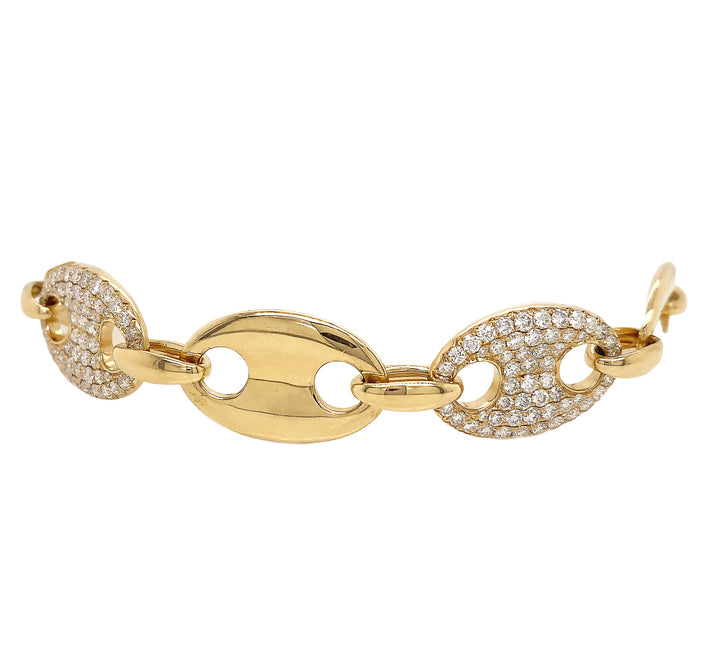 18kt Yellow Gold Diamond Bracelet