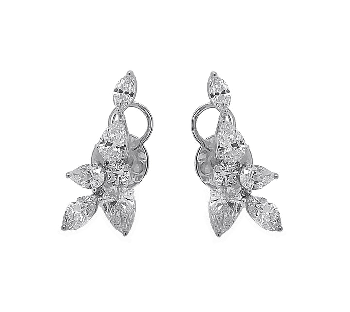 18kt White Gold Diamond Earrings