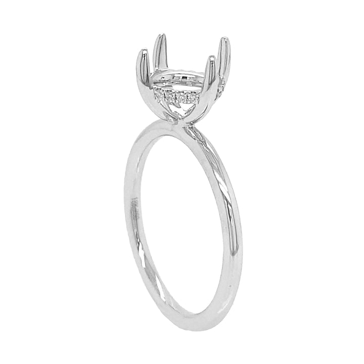 18kt White Gold Diamond Semi Mount