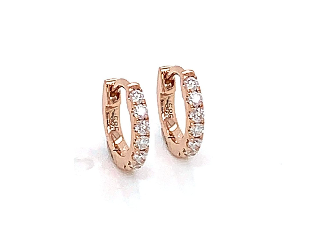 14kt Rose Gold Diamond Earrings