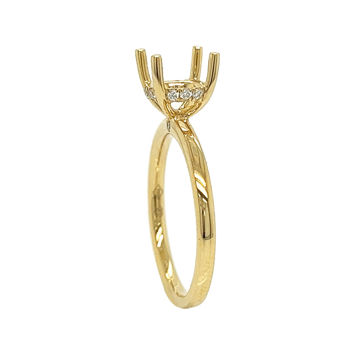 18kt Yellow Gold Diamond Semi-mount