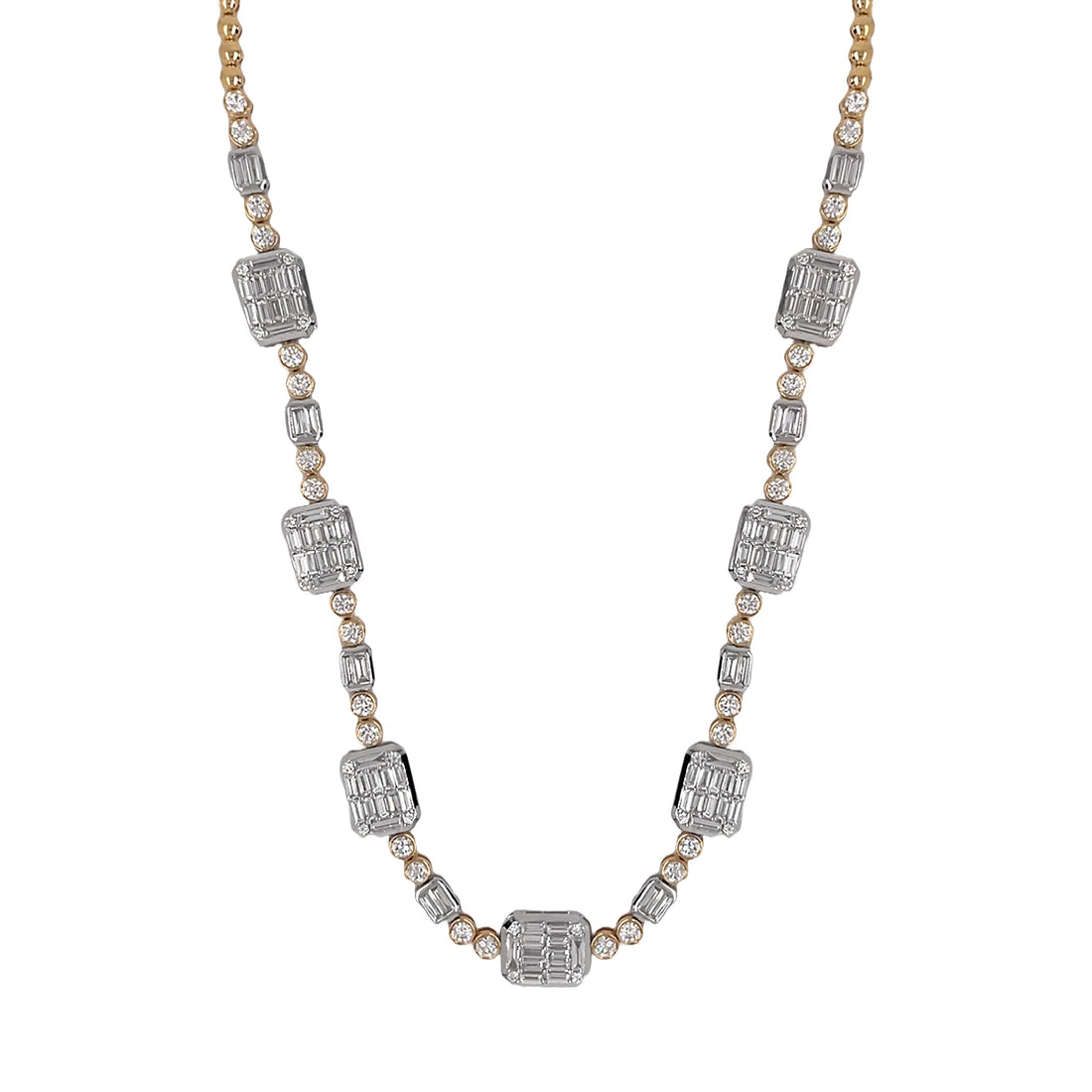 18kt Yellow Gold Diamond Necklace