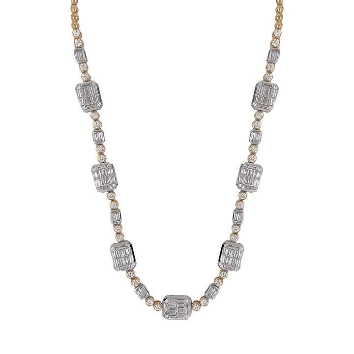 18kt Yellow Gold Diamond Necklace
