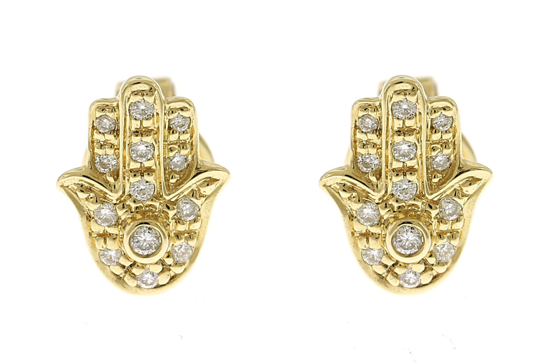 14kt Yellow Gold Diamond Earrings