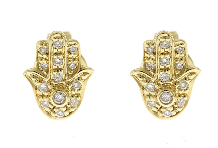 14kt Yellow Gold Diamond Earrings