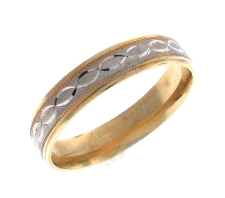 14kt White and Yellow Gold Men's Wedding Band