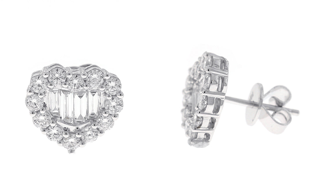 18kt White Gold Diamond Earrings