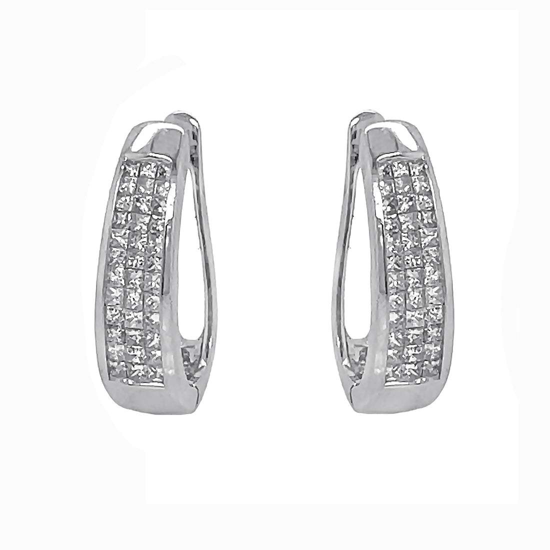 14kt White Gold Diamond Earrings