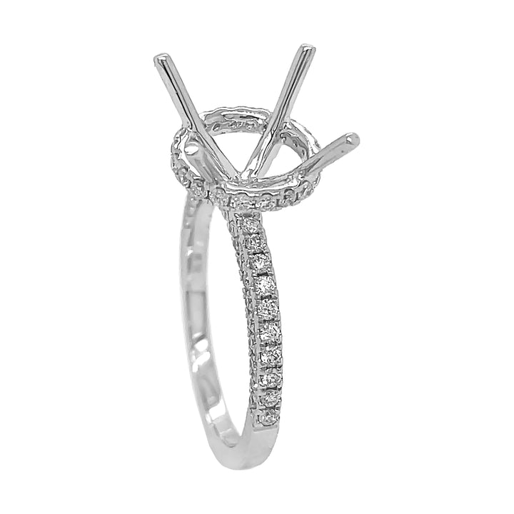 18kt White Gold Diamond Semi Mount