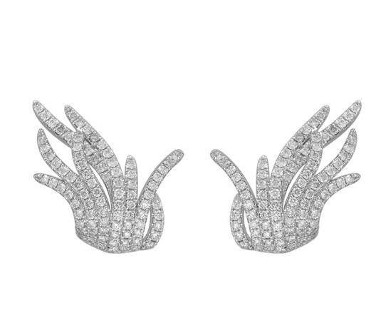 18kt White Gold Diamond Earrings