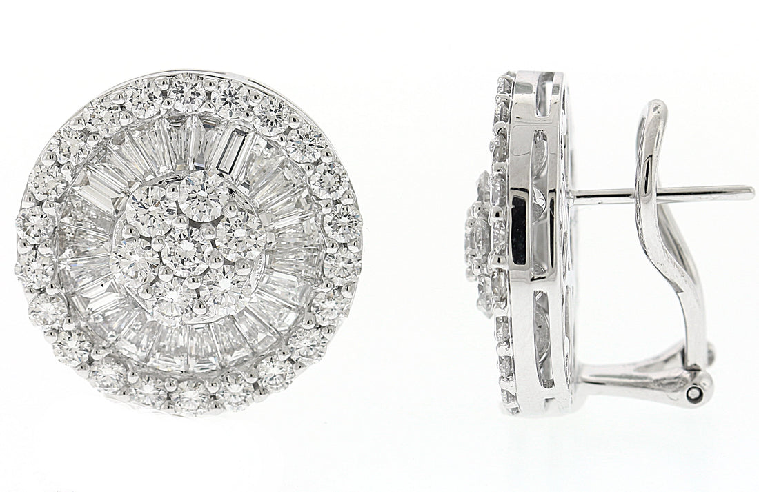 18kt White Gold Diamond Earrings