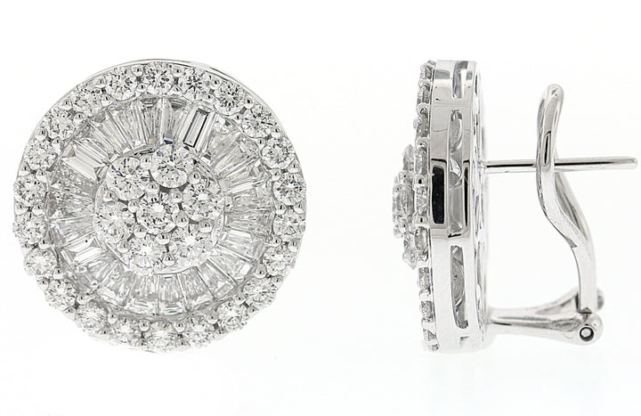 18kt White Gold Diamond Earrings