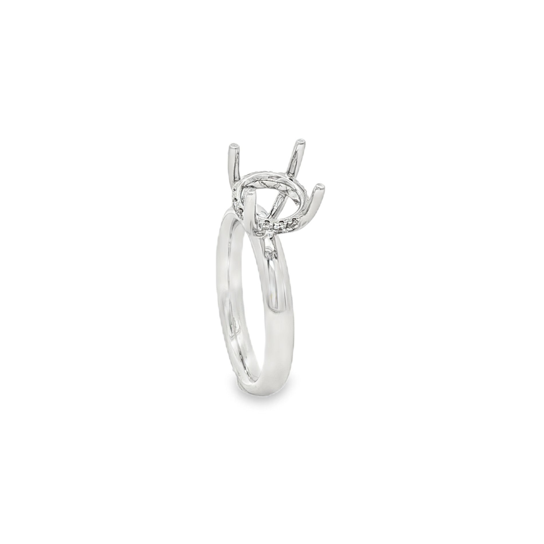 18kt White Gold Diamond Semi-Mount