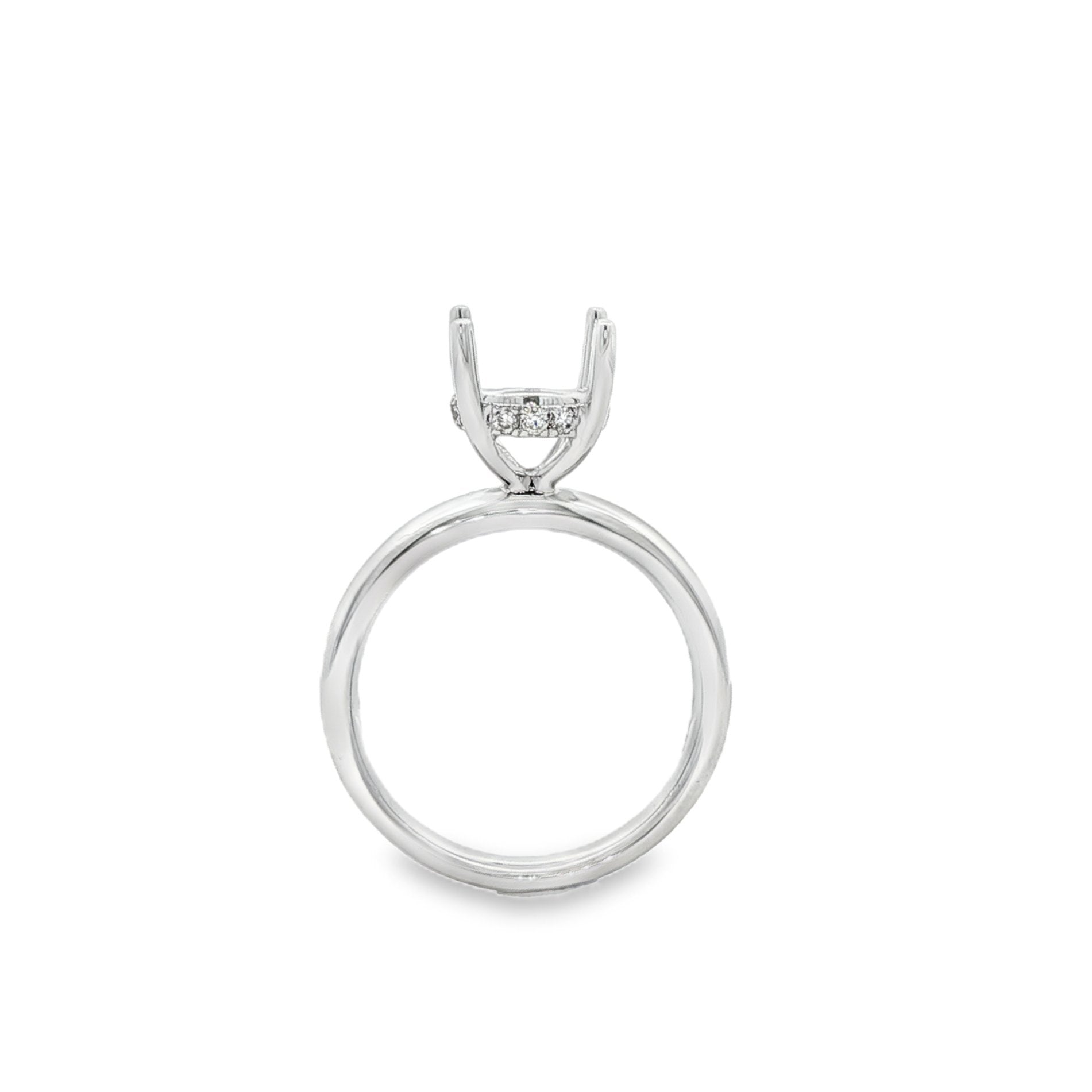 18kt White Gold Diamond Semi-Mount