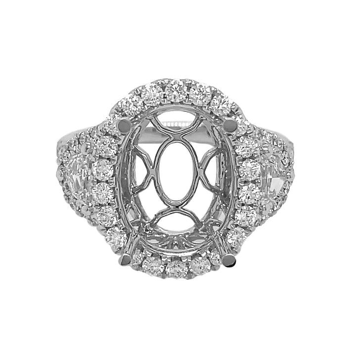 18kt White Gold Diamond Semi Mount