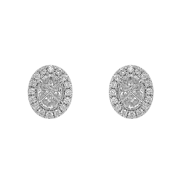 18kt White Gold Diamond Earrings